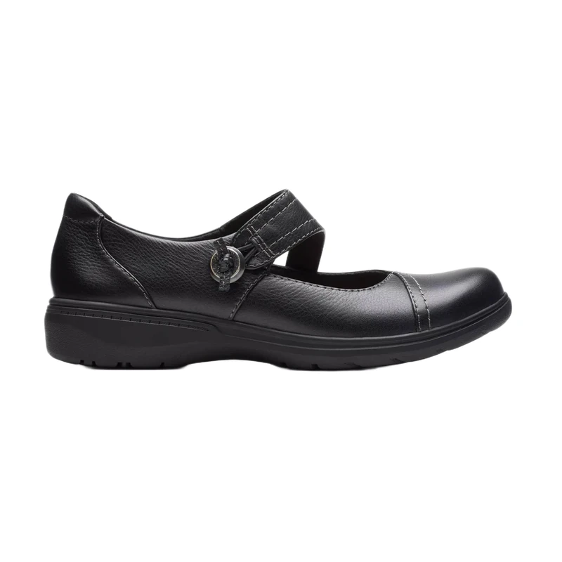 Clarks Carleigh Jane Womens Black Leather, 4.5
