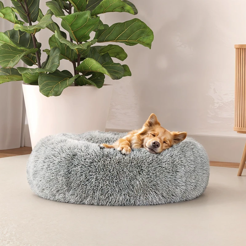 Italian Bed Linen Dreams Soft Pet Bed for Dogs and Cats, Pearl, 50 x 50 cm