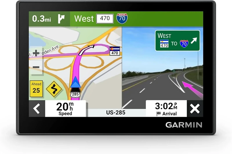 Garmin [Renewed] Drive 53, GPS Sat Nav, 5" display, Full EU Mapping, Driver Alerts,TripAdvisor feature,Environmental Zone guidance,Live Traffic,Weather via Garmin Drive app,USB-C connection, (Renewed)