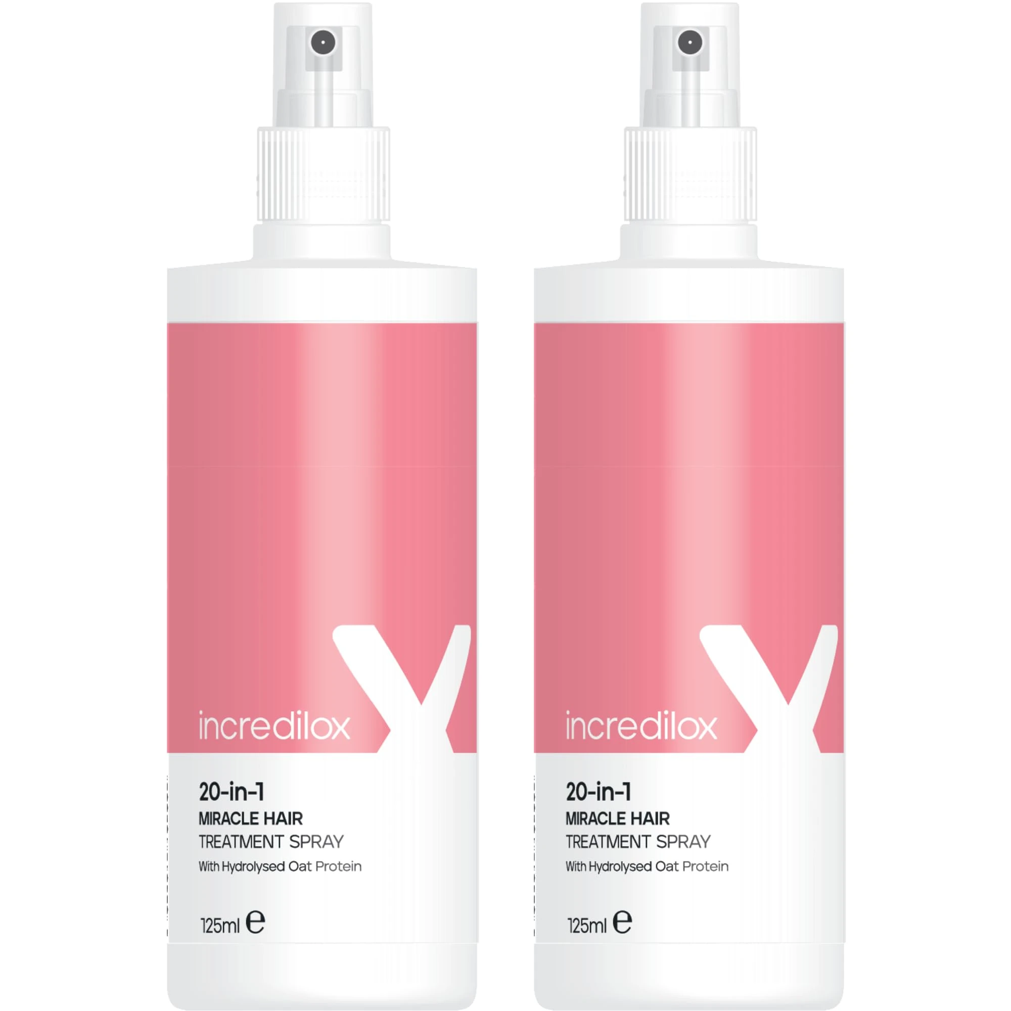 Incredilox 20-in-1 Miracle Hair Treatment Spray (2 x125ml)– Leave-In Conditioner for Dry, Damaged Hair – Hydrates, Nourishes & Detangles – Multi-Benefit Formula – All Hair Types – Salon Quality