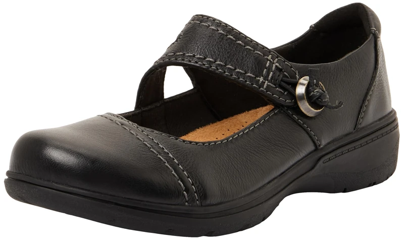 Clarks Carleigh Jane Womens Black Leather, 5.5