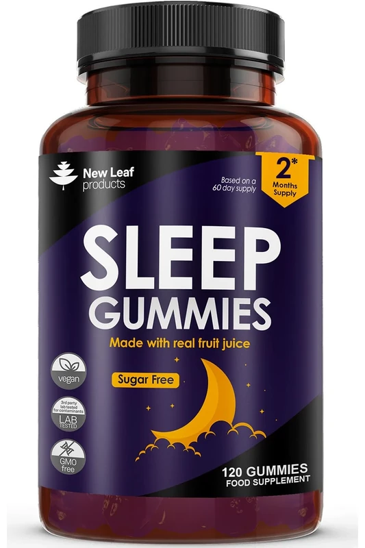 Night Time Gummies - Enriched with Vitamin B6 and Magnesium - Sugar Free - High Strength for Adults - No Artificial Colours or Flavours - Vegan, Bedtime Sleep Gummies, Made with Real Fruit Juice