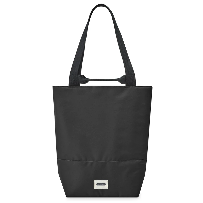 Black+Blum Insulated Tote Bag, 16L - Leak Proof Tote Bag for Adults with Zip - Made with Recycled PET and BPA Free - Food Bag for On The Go, Black
