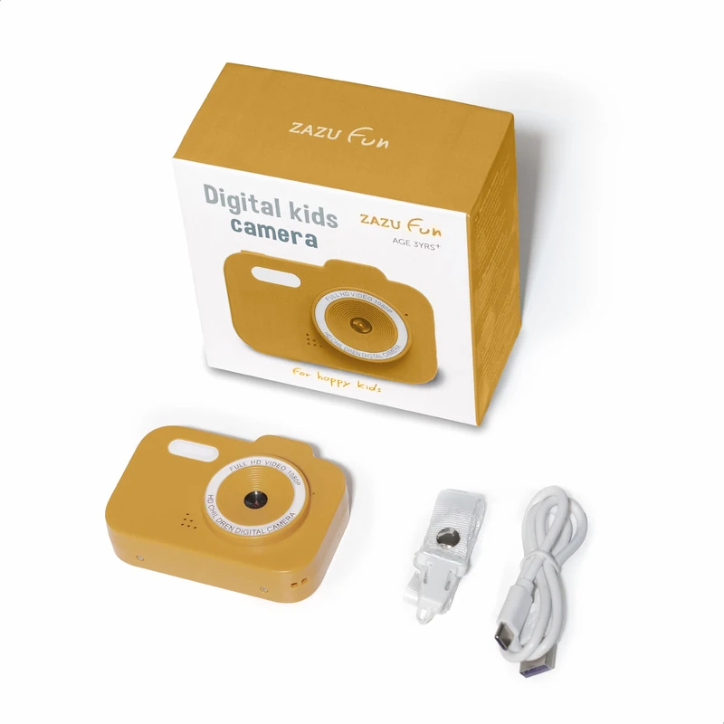ZAZU Fun HD Digital Camera for Kids - 1080P Video - Yellow