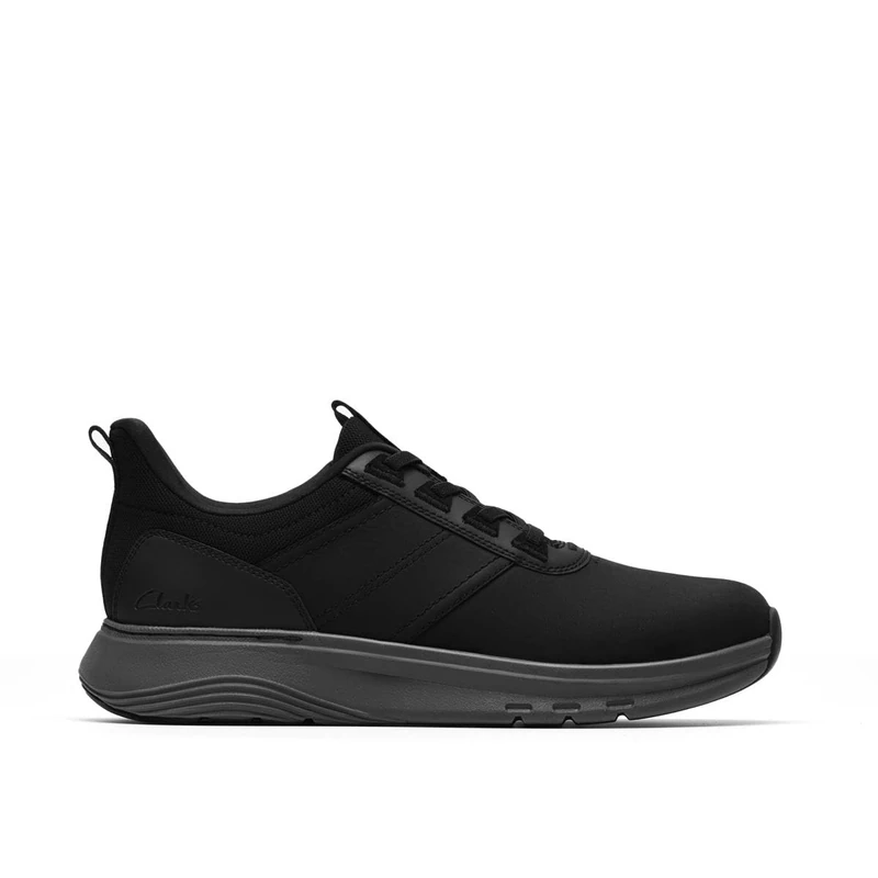 Clarks Mens Motion Trek Lx Sneaker, Black Leather, 11 UK