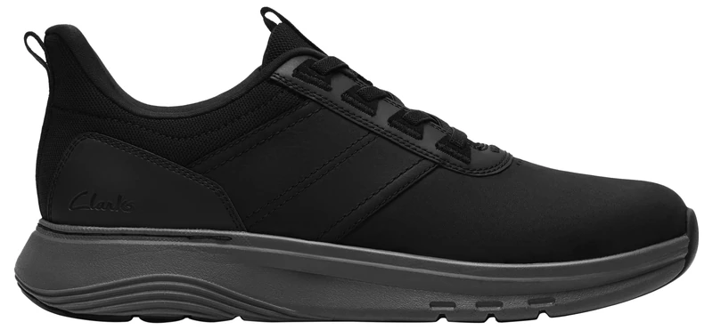 Clarks Mens Motion Trek LX Sneaker, Black Leather, 9 UK