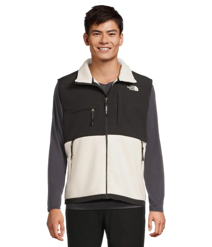 The North Face Men's Retro Denali Vest, White Dune/Tnf Black, XS