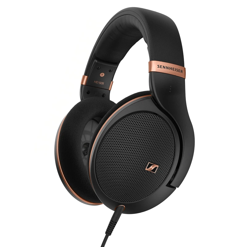 Sennheiser HD 505 Wired Headphones - Over-Ear Headphones Sound and Bass, Enhanced Headband Comfort for Music, Work or Gaming - 1.8m Cable, Drawstring Bag - Copper Edition