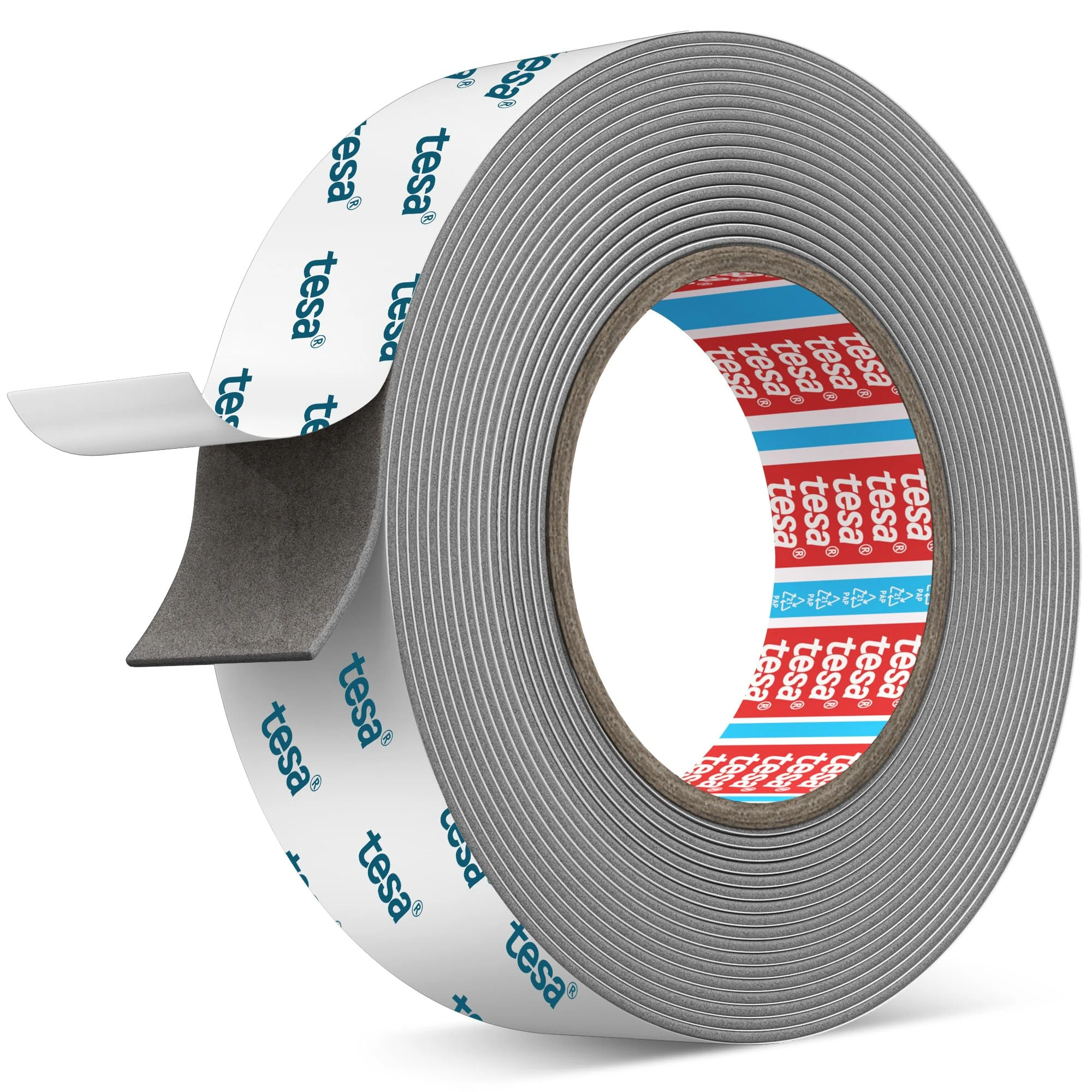 Emitever 6703 Double Sided Tape Heavy Duty - 20mm x 5.5m - Acrylic Foam Strong Adhesive Temperature Resistance Waterproof, For Automotive Bonding, Mounting, Fixing, Decorating, Office, Grey