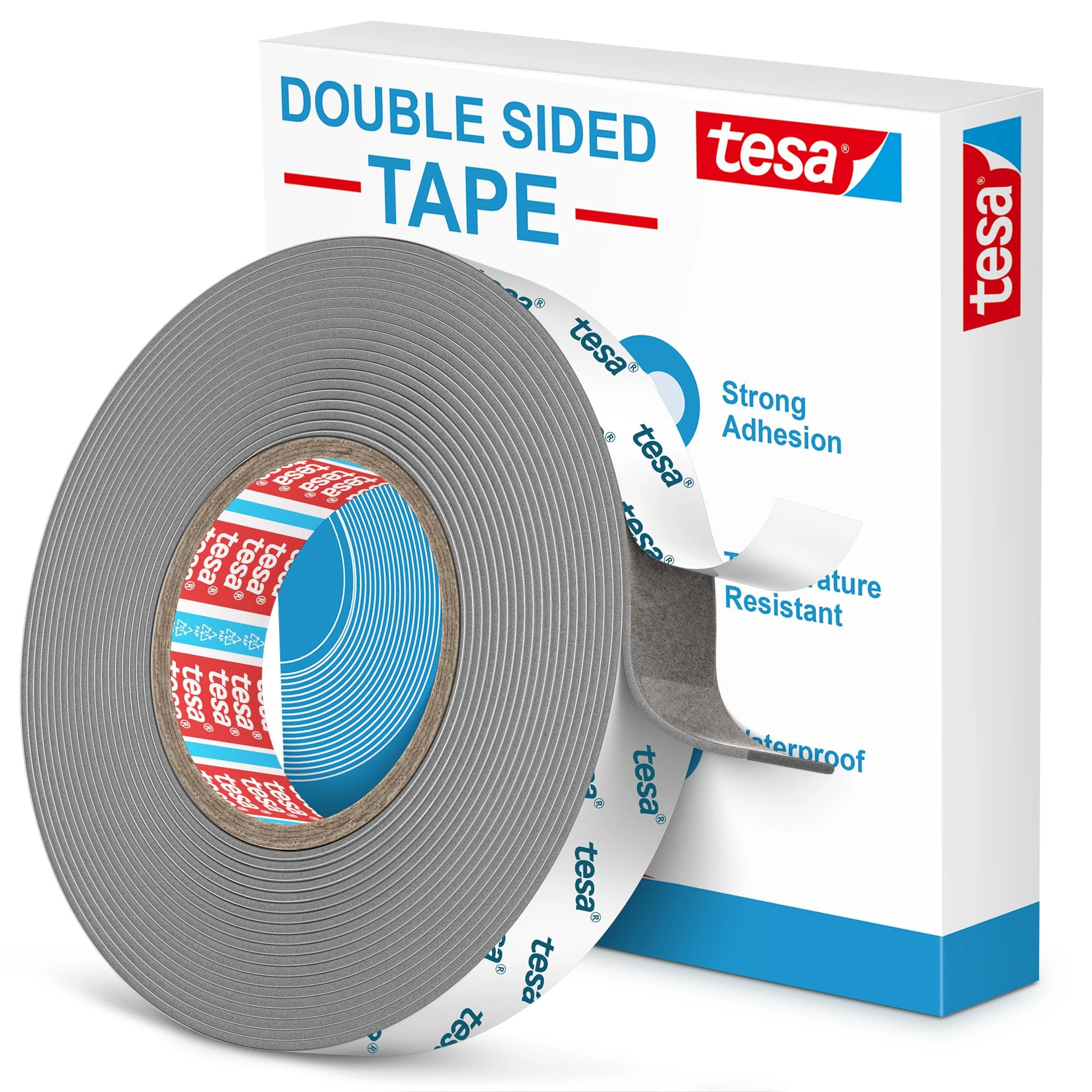 Emitever 68211 Heavy Duty Strong Double Sided Tape - 15mm x 8.2m - Low Temperature Operation, Waterproof Acrylic Foam 1.1mm Thick, For Automotive, Panel Mounting, Decoration,Grey