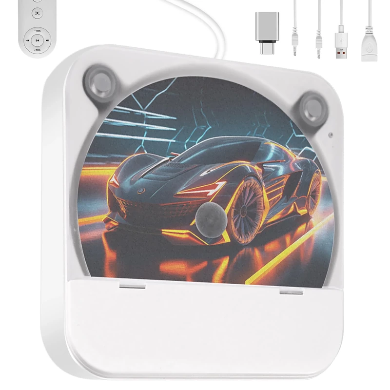 External Portable CD Player for Car, Car CD-Player USB Plug and Play, AUX Port, USB Extension Cable, Universal usb CD Car Player for Vehicle, Laptop, TV, Computer, Android 4.4 and Above Navigation