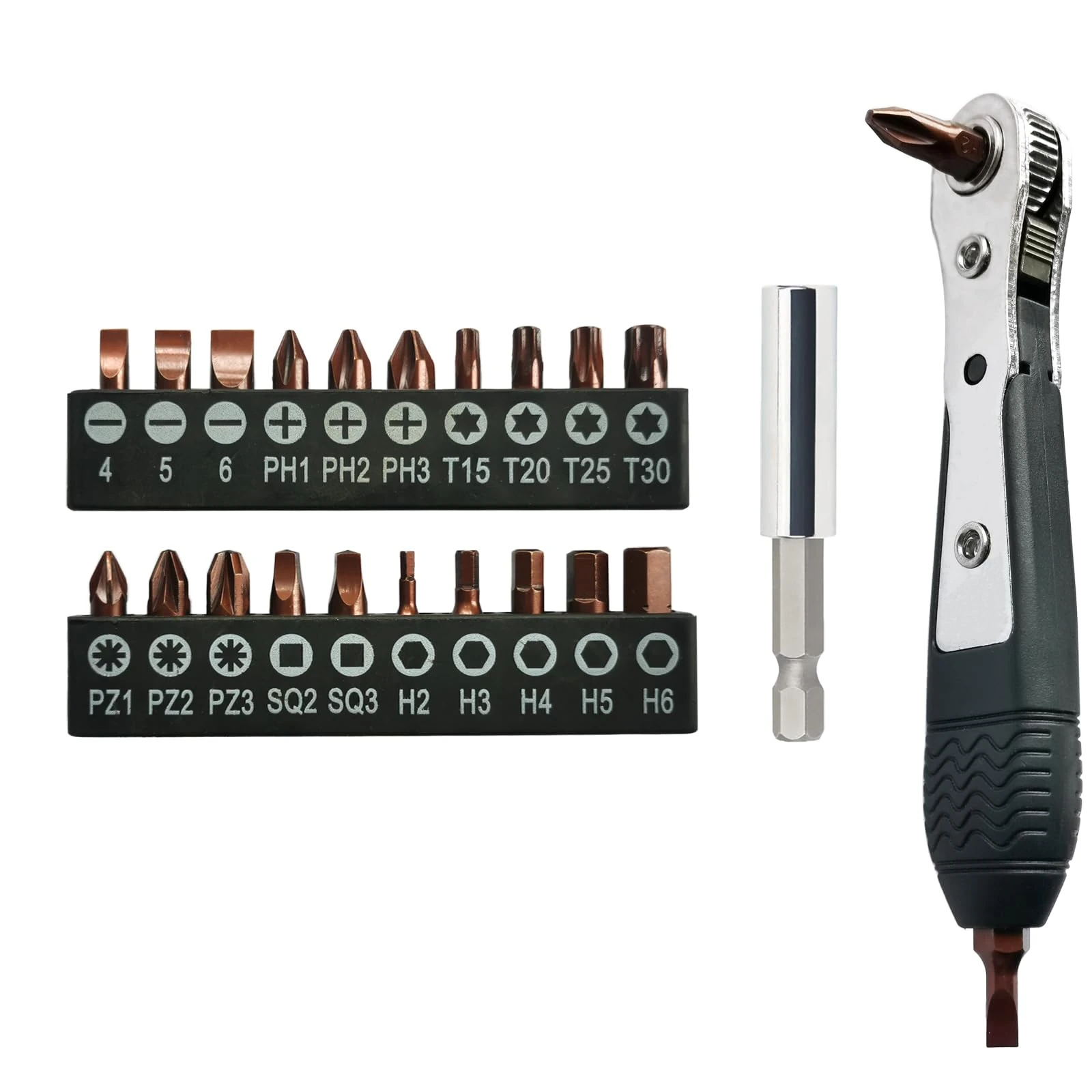 BAKESHU Mini Ratchet Screwdriver Set, Right Angle Screwdriver,Short Offset Screwdrivers