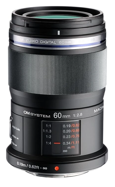 OM SYSTEM M.Zuiko Digital ED 60mm F2.8 Macro Lens, Premium Micro Four Thirds Optics, High-Resolution Close-Up, Dust & Splash Resistant, Lightweight,for Nature & Portraits, suitable for all MFT Cameras