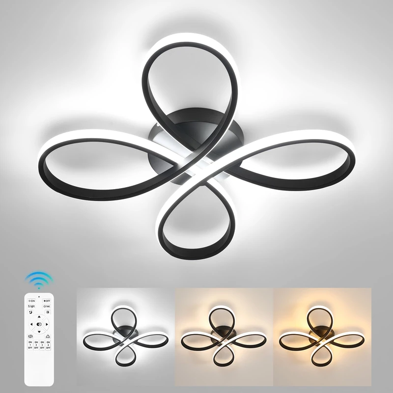 Comely Modern LED Ceiling Light - 40W 4500LM Dimmable Flower Lamp