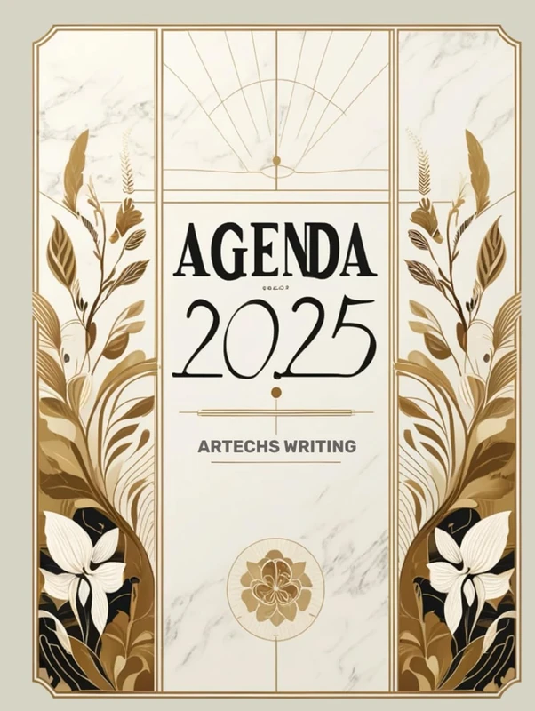 2025 Elegant Daily Planner – Premium Hardcover Agenda with Calendars, Notes, and Hourly Layouts for Productivity: Sophisticated Gold Mustard Design – ... Custom Sections, and High-Quality Material - Image 1