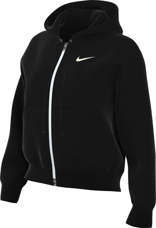 NIKE HJ0995-010 Sportswear Phoenix Fleece Sweatshirt Women's Black/White Size M - Image 1