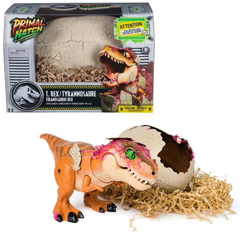 Jurassic World Primal Hatch Interactive Toy Dinosaur & Egg, Hatch & Train your own Baby Dino with 100+ Sounds & Reactions, Kids Toys for Boys & Girls Aged 5 & Up