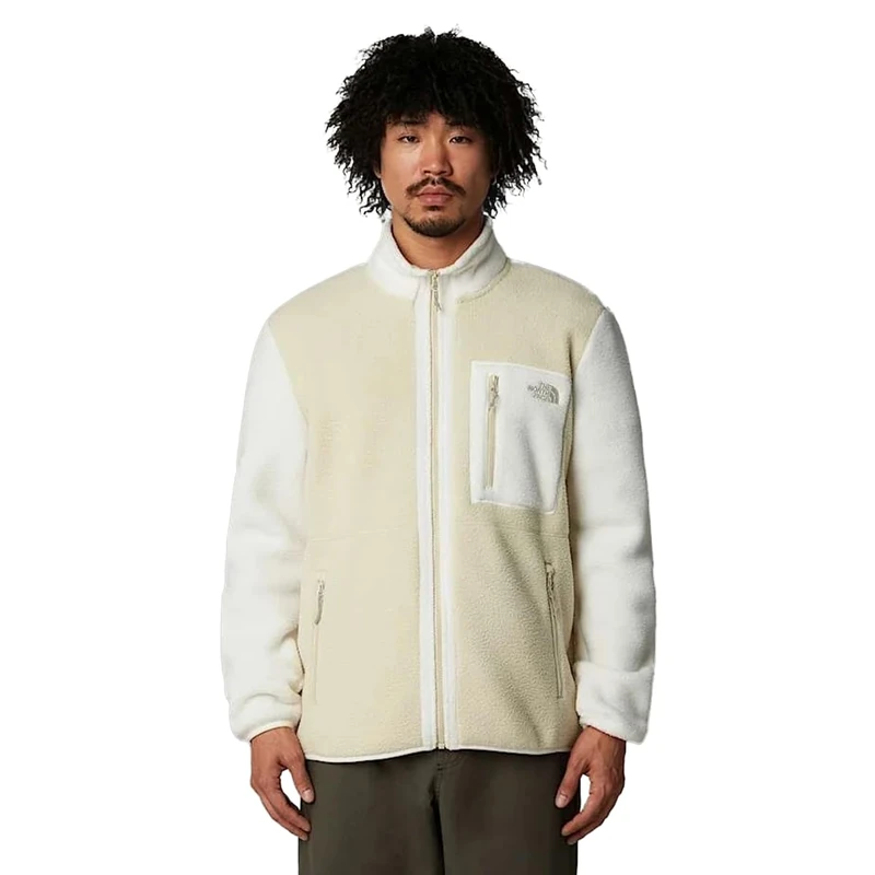 The North Face Men's Yumiori Full Zip Parka Coat, Gravel-White Dune-Grape, S
