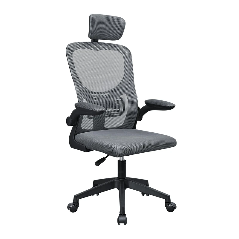 Mars Gaming MGC-ERGOPLUS, Professional Ergonomic Chair, Adaptive Dynamic Lumbar Support, Breathable Mesh, Height Adjustable from 115 to 125 cm, Folding Armrests, Adjustable Headrest, Grey