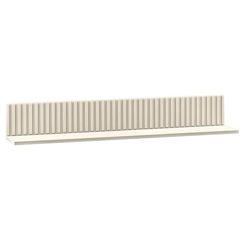 Selsey Caletto Wall Shelf, Beige, 120 x 20 x 18 cm, Moisture-Resistant Laminated Board, Robust ABS Edges, Modern Design with Slats, for Kitchen, Bathroom, Living Room, Office, Easy to Assemble