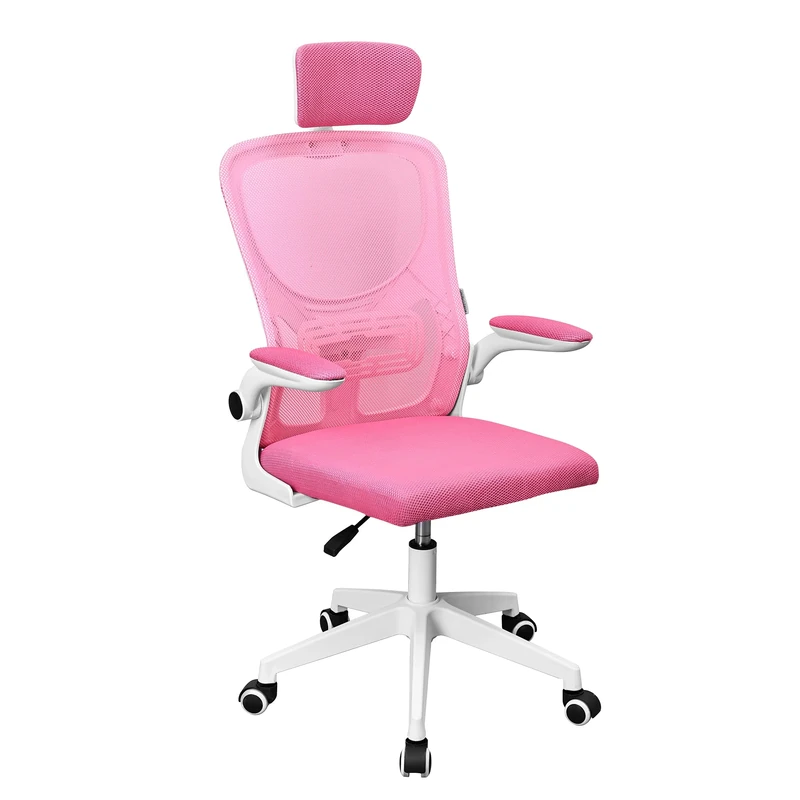 Mars Gaming MGC-ERGOPLUS, Professional Ergonomic Chair, Adaptive Dynamic Lumbar Support, Breathable Mesh, Height Adjustable from 115 to 125 cm, Folding Armrests, Adjustable Headrest, Pink