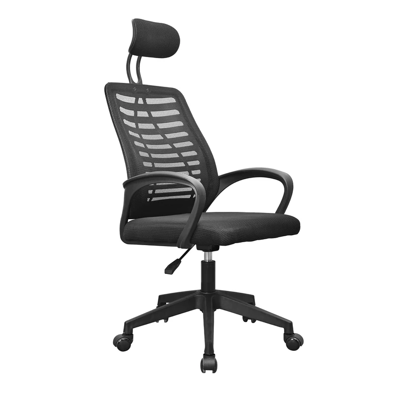 Mars Gaming MGC-ERGOB, Ergonomic Gaming Chair, Breathable Mesh Seat and Backrest, Adjustable Headrest, Height Adjustable from 110.5 to 120.5 cm, Rocking System from 3° to 18°, Black