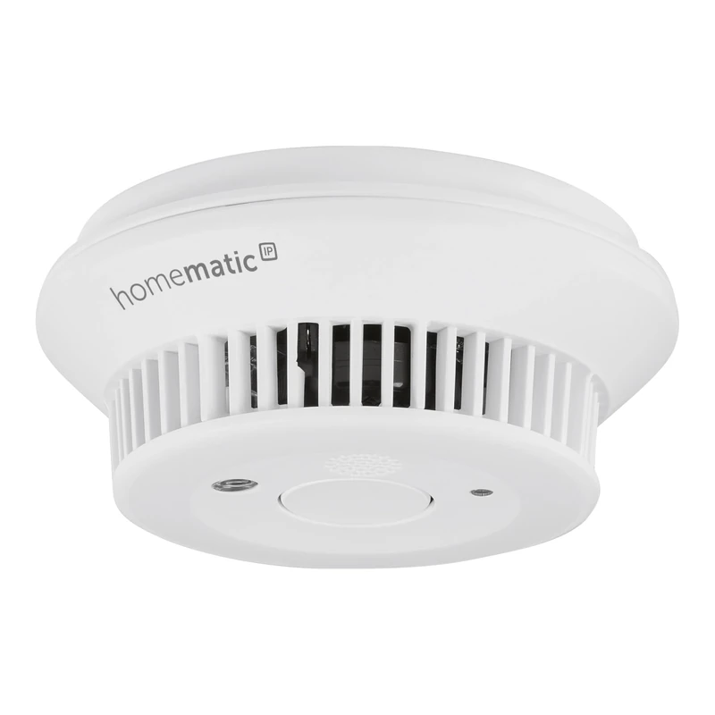 Homematic IP Smart Home Smoke Alarm with Q Tag, Smoke Detector Alert Locally Through Siren and Push Notification in Smartphone App, Emergency Lighting