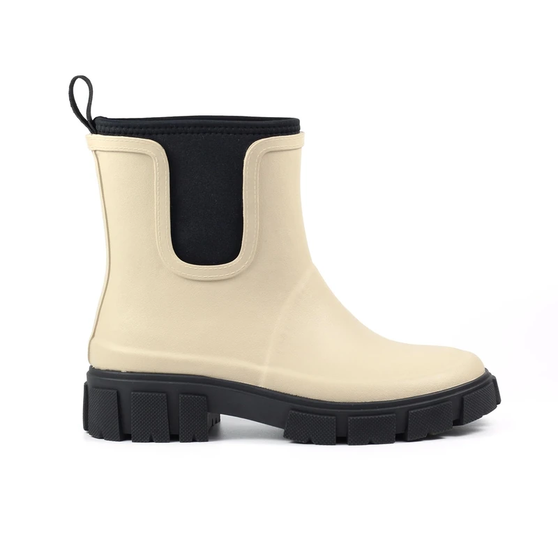 Lazy Dogz Womens Lake Rain Boot, Cream, 3 UK