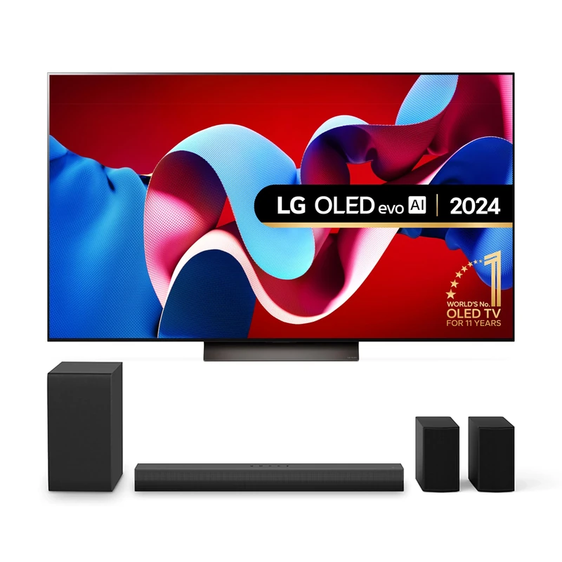 LG evo OLED77C45LA 77-Inch 4K UHD Smart TVwith US40TR Bluetooth Soundbar with Wireless Subwoofer