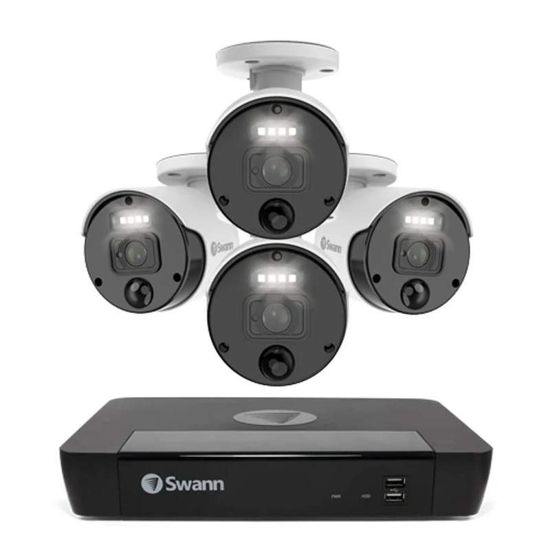 Swann Master-Series NVR Security System, 4K Display, Night Vision, Motion Detection Recording, Smartphone Integration