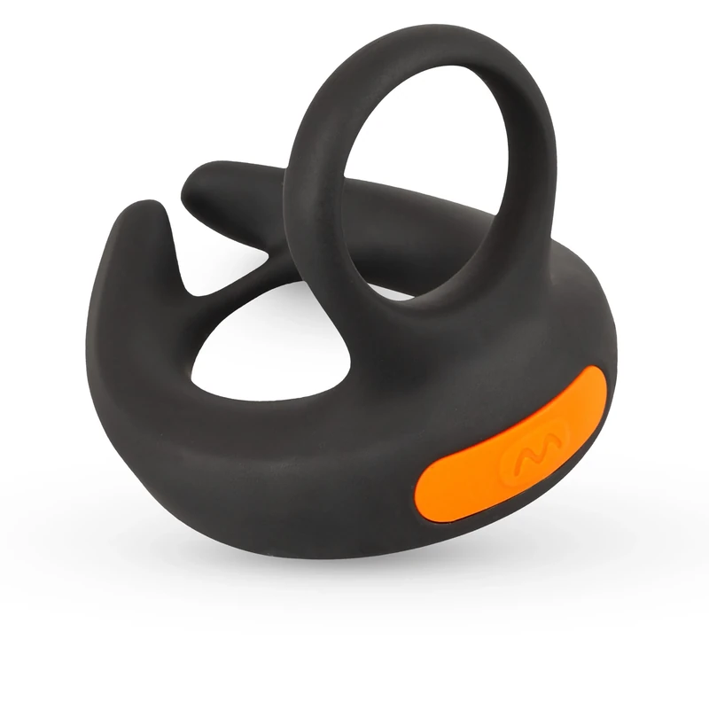 Rebel RC Scrotum Stimulator Testicular Vibrator Black/Orange 9.4 cm