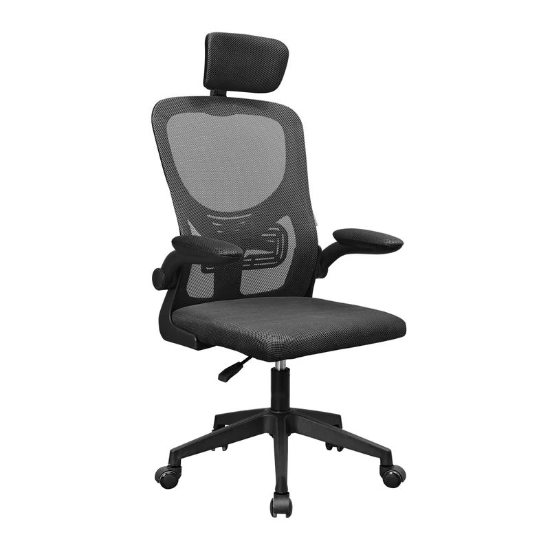 Mars Gaming MGC-ERGOPLUS, Professional Ergonomic Chair, Adaptive Dynamic Lumbar Support, Breathable Mesh, Height Adjustable from 115 to 125 cm, Folding Armrests, Adjustable Headrest, Black