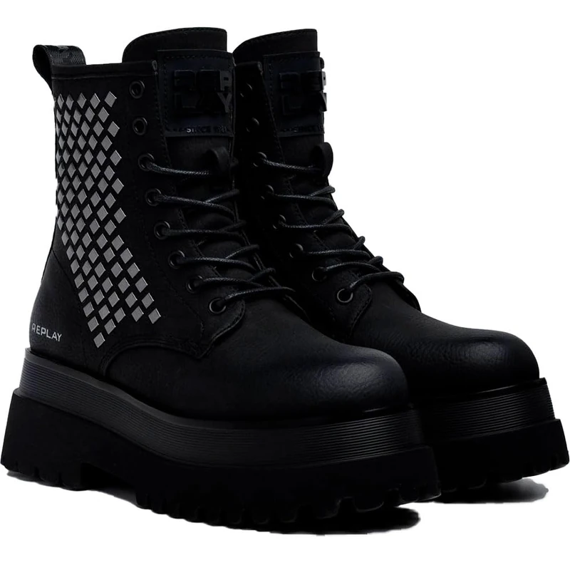 Replay Women's GWL72 Fashion Boots, 003 Black, 40 EU, 003 Black, 8 UK