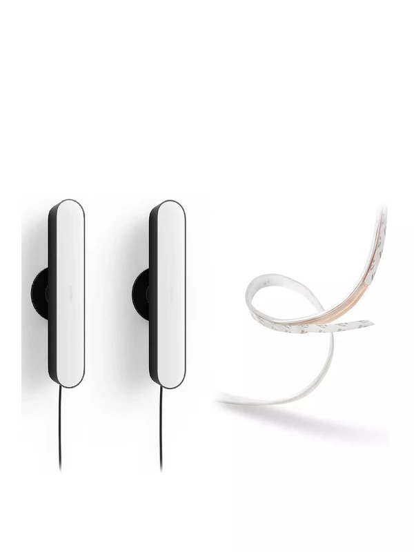 Philips Hue Play White & Colour Ambiance Smart Light Kit, Double Pack with 2m Lightstrip Plus, TV Backlight