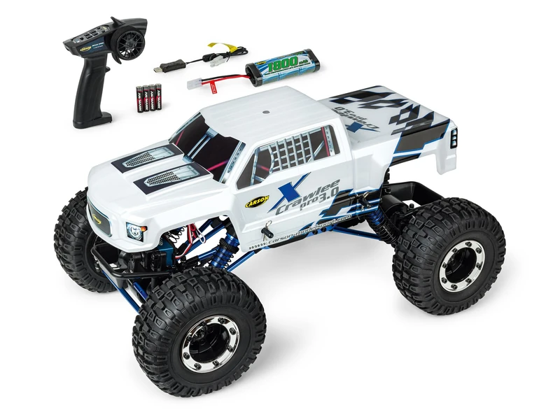 Carson 500404315 1:10 X-Crawlee Pro 3.0 100% RTR RC Car, RC Crawler, Off-Road Car, Remote Controlled Crawler