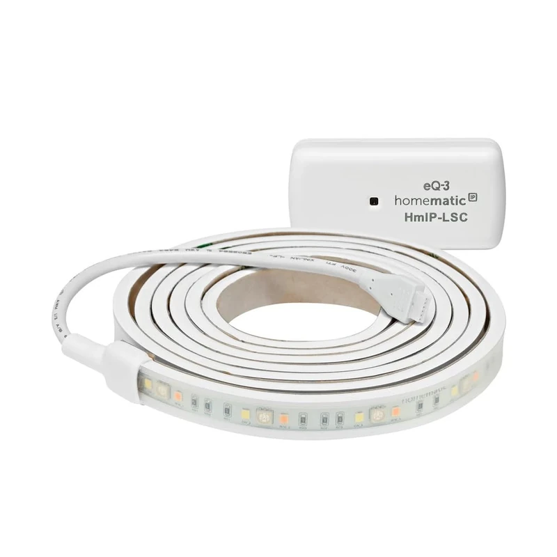 Homematic IP Smart Home Light Strip Set, 2 m, Indirect Lighting, App Control, Google Assistant and Alexa