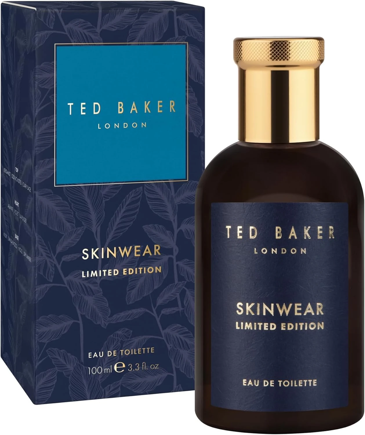 Ted Baker Skinwear Limited Edition Eau de Toilette Masculine Fragrance with Unique Notes of Fresh Bergamot, Spicy Pepper and Warm Pepper, 3.38 fl oz / 100 ml