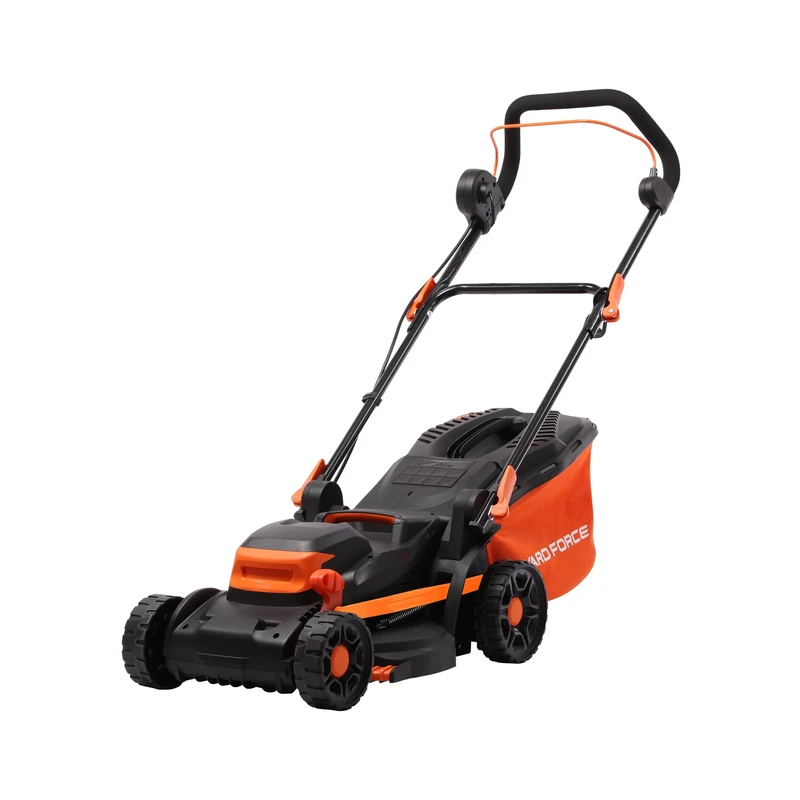 Yard Force 1400W 34cm Electric Lawnmower with 35L Grass Bag and Rear Roller - EM N34B