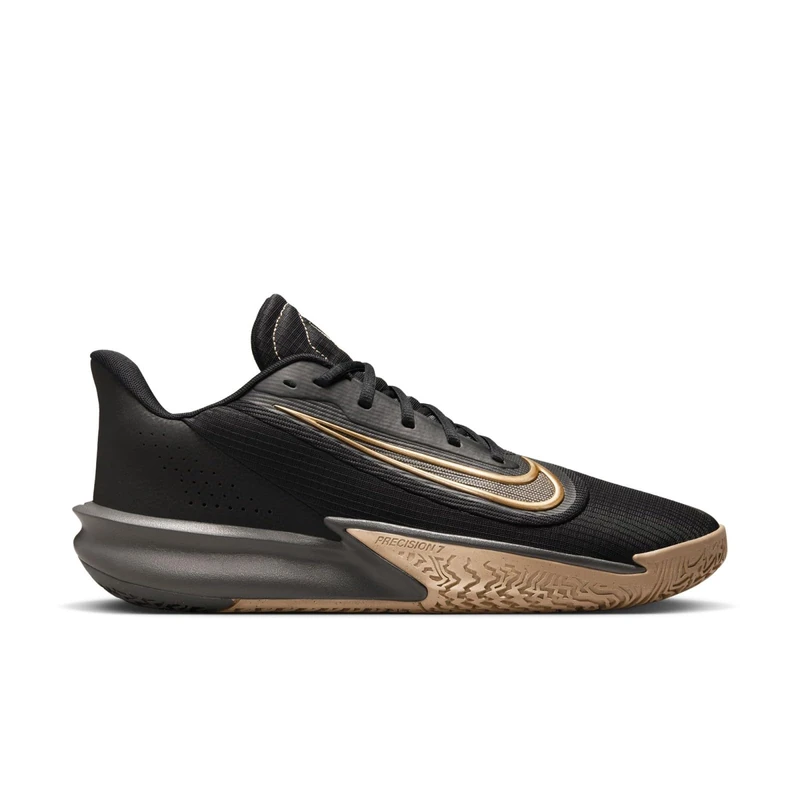 NIKE FN4322-006 Precision 7 Men Black/Metallic Gold-Parachute UK 5.5