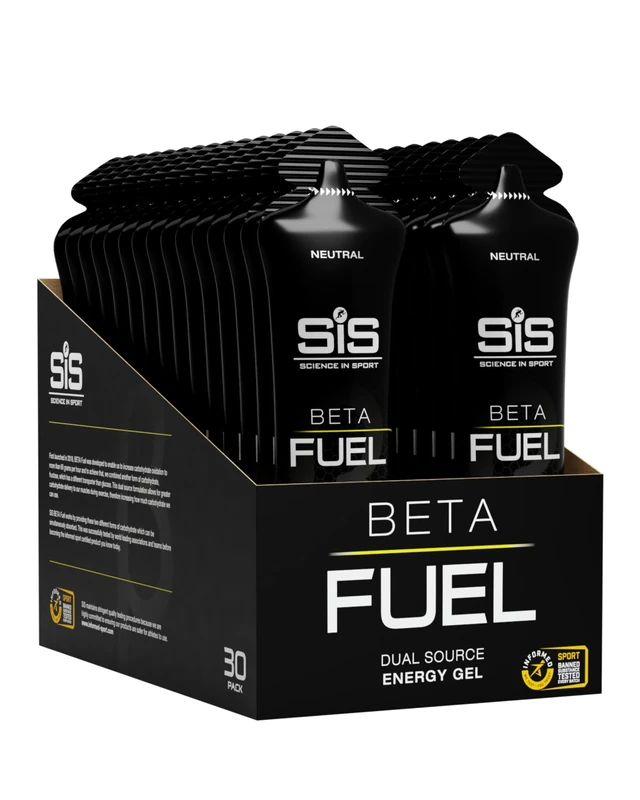 Science in Sport Beta Fuel Neutral | Dual Source Unflavoured Running Gels | 40g Carbs per 60ml Serving | Energy Gels for Endurance, Running and Cycling (30 Pack)