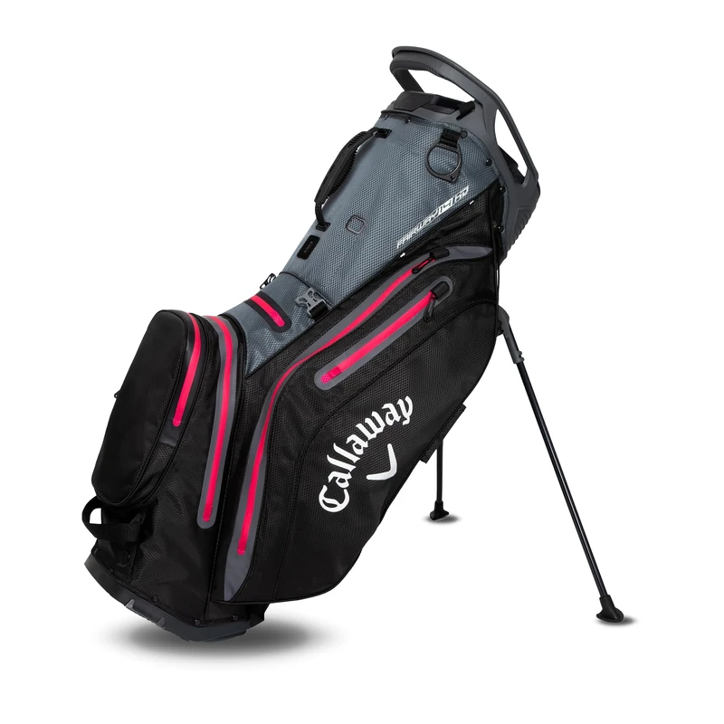 Callaway Golf Fairway 14 HD Waterproof Stand Bag 2025, Black/Charcoal/Pink