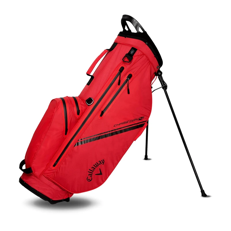 Callaway Golf Chase Dry Waterproof Stand Bag 2025, Red/Black