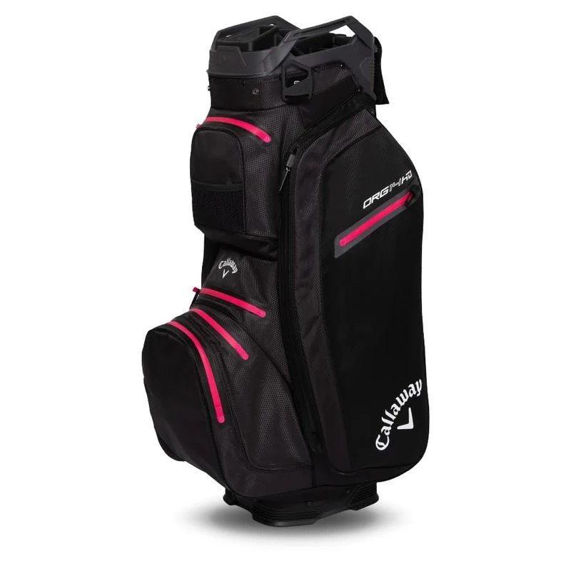 Callaway Golf ORG 14 HD Waterproof Cart Bag 2025, Black/Charcoal/Pink