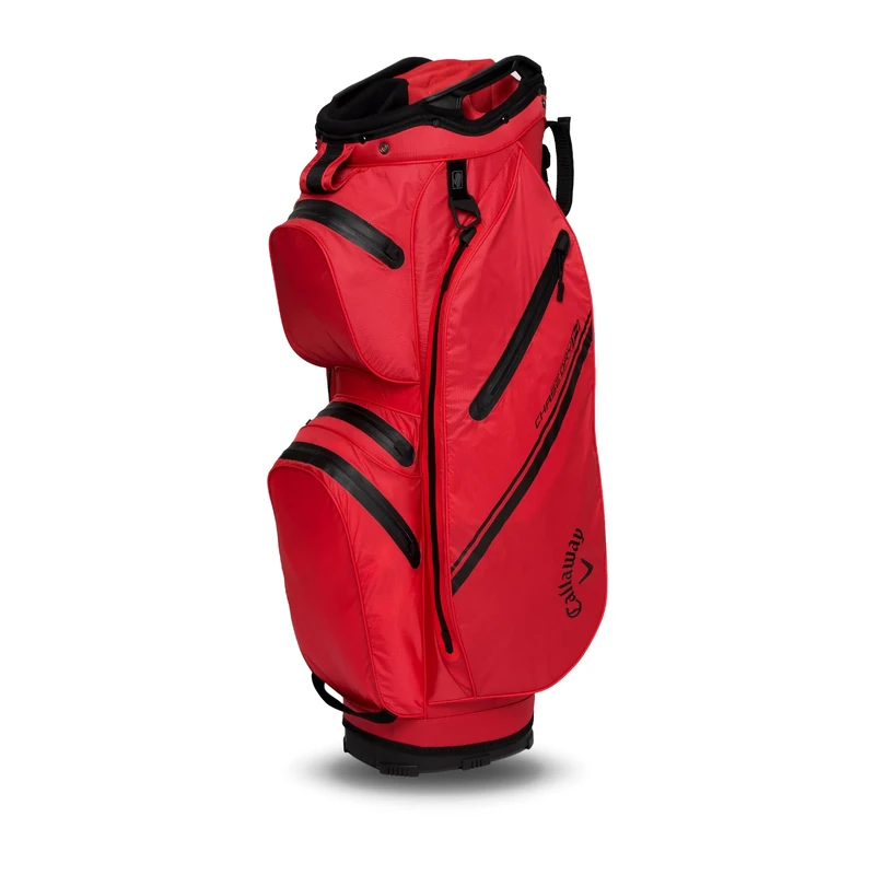 Callaway Golf Chase Dry Waterproof Cart Bag 2025, Red/Black