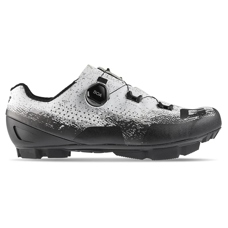 Gaerne Lampo MTB Shoes - High-Performance Mountain Bike Shoes with Stiff Sole, Durable Grip, Breathable Upper & Precision Closure for XC & Trail Riders - White/Black - Size 43