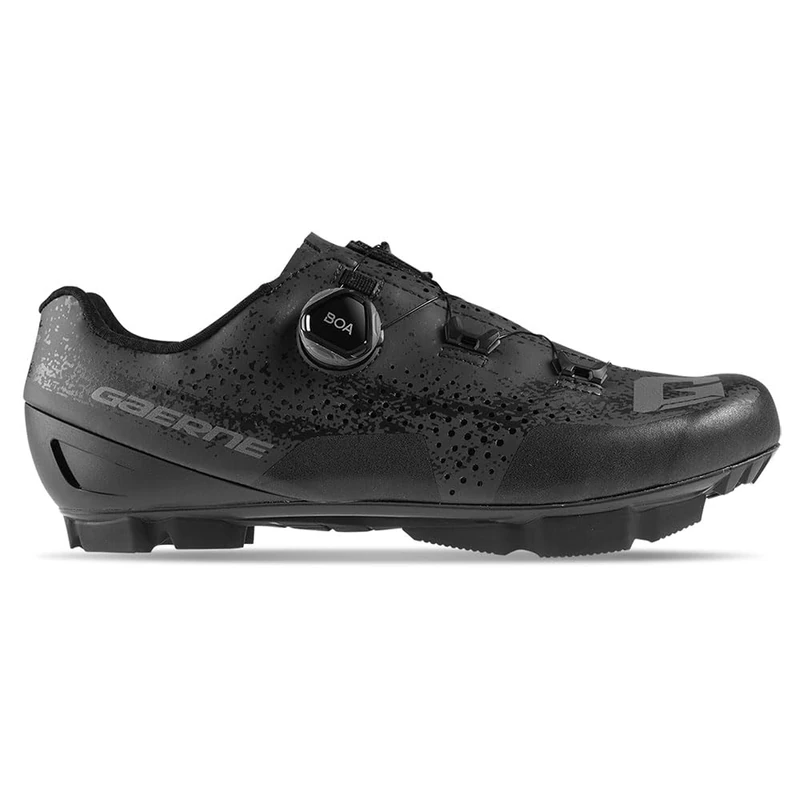 Gaerne Lampo MTB Shoes - High-Performance Mountain Bike Shoes with Stiff Sole, Durable Grip, Breathable Upper & Precision Closure for XC & Trail Riders - Core Black - Size 40
