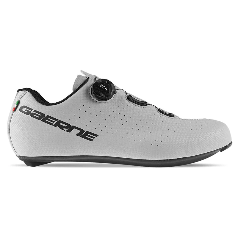 Gaerne Sprint Road Cycling Shoes - Lightweight Performance Bike Shoes with Stiff Nylon Sole, Breathable Fit & Precision Closure System for Road Cyclists - Grey - Size 47