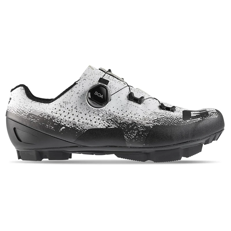 Gaerne Lampo MTB Shoes - High-Performance Mountain Bike Shoes with Stiff Sole, Durable Grip, Breathable Upper & Precision Closure for XC & Trail Riders - White/Black - Size 46