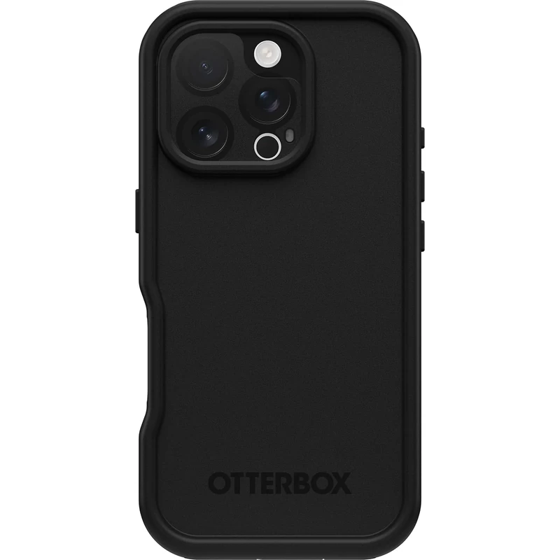 OtterBox iPhone 16 Pro FRĒ Series Waterproof Case with MagSafe (Designed by LifeProof) - Black, Waterproof, 60% Recycled Plastic, Sleek and Stylish