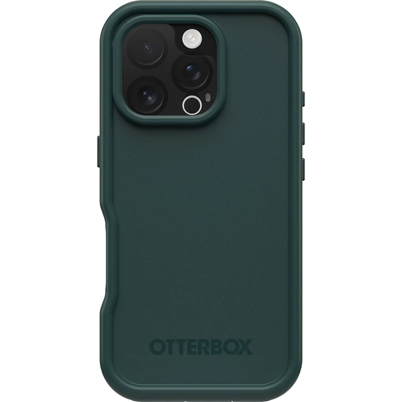 OtterBox iPhone 16 Pro (Only) FRĒ Series Waterproof Case with MagSafe (Designed by LifeProof) - Sagebrush Green, Waterproof, 60% Recycled Plastic, Sleek and Stylish